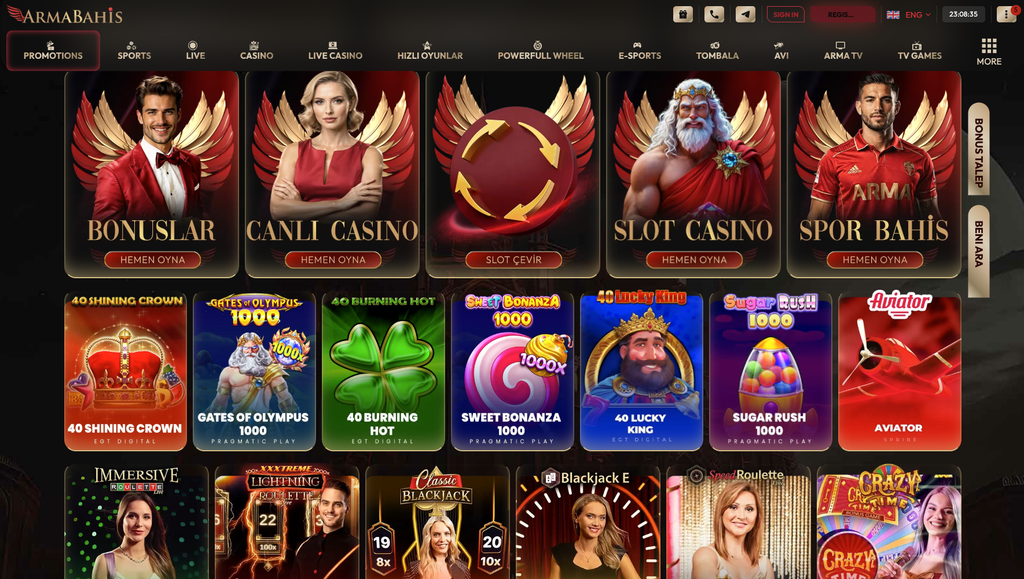 ArmaBahis’in Renkli Slotları Ve Gerçek Canlı Casino Deneyimiyle Kazanmanın Tadını Çıkarın!